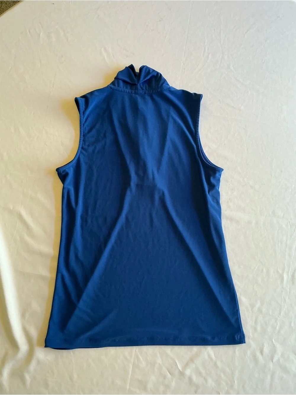 Anne Klein Cowl Neck Sleeveless Top in Royal Blue